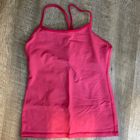 GUC Lululemon pink Flow Y tank top - Picture 1 of 4